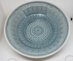 Euro Ceramica Fez Collection Reactive Crackle-glaze Blue/gray Serving Bowl 12". Fixed Price $35.00.
