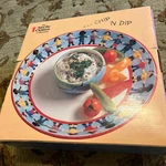 Save The Children Centrum Porcelain Chip Dip Set, Plate And Bowl Orig Box. Fixed Price $15.00.