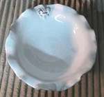 Vtg Abigails Italy 8 " Fleur Lis Bowl Handmade Whitewashed Glaze Replacement. Fixed Price $24.99.