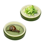 2 Pack Pet Land Snail Water Food Bowls Natural Design Garden Pro. Fixed Price $20.67.