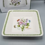 Portmeirion Botanic Garden Low Square Bowl Sweet Pea 12 3/8" - Free Usa Shipping. Fixed Price $27.00.