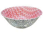 Selamica 6 Colorful Porcelain Soup/cereal/pasta 20OZ Bowl Red/grey/white. Fixed Price $12.95.