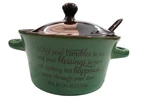 Irish Blessing Covered Soup Stew Bowl Handles Ceramic Spoon New No Box Jozie. Fixed Price $28.00.
