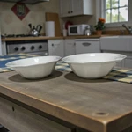 2 Vintage Pfaltzgraff Heritage White Vegetable Serving Bowls Veggie Round 9. Fixed Price $22.24.