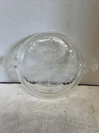 Vintage Crystal Table Server 7" Serving Tray Trivet Handles. Fixed Price $14.99.