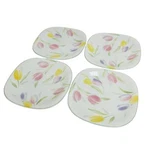 (4) Studio Nova French Tulips Floral Flowers 10.5" Dinner Plates CH007. Fixed Price $49.99.