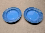 Creuset 10" Blue Soup Salad Bowls Lot Of Two Marseille. Fixed Price $32.76.