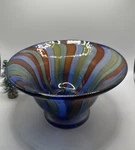 Badash "stormy Rainbow" Murano-style Art Glass 8" Pedestal Bowl/vase Spring!. Fixed Price $14.99.