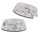 Whisker City Bon Jour Paris Melamine Cat Bowl - (1) 12 Oz Food Dish No Slip Grip. Fixed Price $11.99.