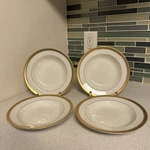 Mikasa Palatial Gold L3234 Rimmed Bowl Soup Salad Pasta (set Of 4) 8.5 Inch. Fixed Price $25.00.