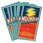 X10 Wholesale Moonbeam Crate Label Florida 1930S Oviedo Vintage Original. Fixed Price $10.95.