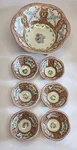 Vintage Andrea Footed Nut Candy Bowls Moriage Rare 7 Pc Set. Fixed Price $59.00.