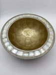 Julia Knight Classic Collection Round Bowl In Toffee/ Mother Pearl Rim 6.5. Fixed Price $24.99.