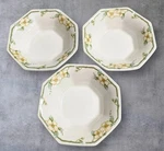 Mcm Nikko Dogwood 6 3/4 Coupe Cereal Bowl Flowers Octagon Green Yellow Ribbed. Fixed Price $18.00.
