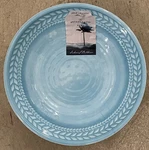 Artisan Lux Aqua Blue Braided Watercolor Melamine Cereal Bowls Set Of 4. Fixed Price $29.95.