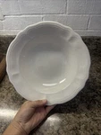 Vintage Federalist Ironstone White Soup Bowl Scalloped Rim Japan 4238 Stoneware. Fixed Price $12.00.