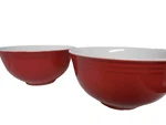 Room Essentials Red/white Stacking Set Of 2 Mixing Bowls 6". Fixed Price $19.95.