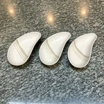 Set Of 3 Noritake Ambience Mocha Java Swirl 6 1/2" Ceramic Teardrop Bowls. Fixed Price $30.00.