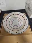 Longaberger American Starburst Pasta Serving Bowl 12" Usa Stars Patriotic. Fixed Price $30.00.