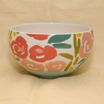 Anthropologie Painted Poppies Bowl Leah Goren Pink Red Floral Soup Cereal Nib. Fixed Price $19.95.