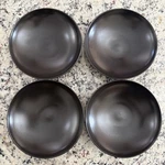 Mikasa Potters Art Stone Glaze Black MK402 Coupe Cereal Bowls 8" Set Of Japan. Fixed Price $40.00.