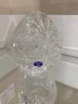 Neman Glassworks 1883 Crystal Egg Candy Bowl Dish 6 X 5 Handcrafted In Belarus. Fixed Price $50.00.