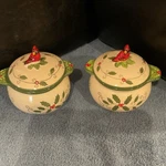 Temp-tations Cardinal 14 Oz Ceramic Bowls Set Of 2 Holly &. Fixed Price $15.00.
