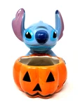 Disney Stitch Zrike Halloween Pumpkin Ceramic Candy Bowl Hand Painted 8". Fixed Price $24.99.