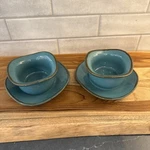 Southern Living At Home 2 Tuscan Tidbit Bowls & Saucers. Fixed Price $9.00.