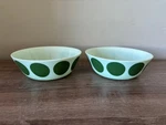Limited Edition Ikea Oftast Dinnerware Bowl Two-toned Green Dot- Set 2. Fixed Price $11.95.
