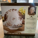 Paula Deen Tatnall Street Soup Bowls Cereal New In Box. Fixed Price $31.49.