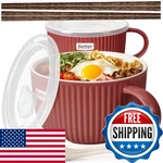 Artena 38 Oz Soup Bowls With Handles, Lids, Spoons & Chopsticks 6 Inch Large M. Fixed Price $42.51.