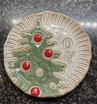 New Mud Pie Christmas Tree Joy Ceramic Dish Plate 6.5 Inches. Fixed Price $14.99.