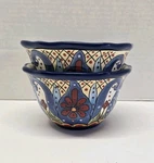 Pair Espana Lifestyle Tabletops Toluca Pattern 6.25" Bowl. Fixed Price $18.00.