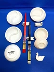 World Market Sushi Set Plates, 4SAUCE Dishes, Chopsticks Rest & 2. Fixed Price $28.00.