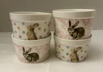Round Ramekins Bowls. Easter/ Spring Ciroa Bunny Set Of 4. Porcelain.. Fixed Price $24.97.