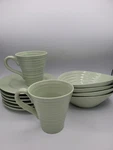 Portmeirion Sophie Conran Celadon Green Dinnerware 2 Mugs 4 Bowls 6 Salad Plates. Fixed Price $75.00.