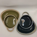 Ltd Commodities Soup Cracker Bowl Set Chip Dip Drip Pottery Glaze Stoneware. Fixed Price $21.99.