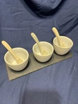 Just Slate Company Stoneware Condiment Set Base. Fixed Price $55.00.