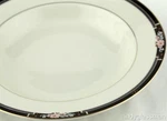 Mikasa (japan) Florisse Black L2841 Rimmed Soup Bowl Unused (5 Left). Fixed Price $9.57.