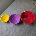 Zak Designs Confetti Mixing Set Of 3 Nesting Melamine Kitchen. Fixed Price $60.00.