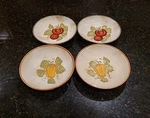 Set (4) Laurie Gates Sonoma 8.75" Ceramic Pasta, Salad Bowls. Tomatoes, Peppers. Fixed Price $29.95.