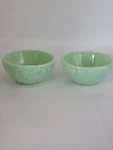Pioneer Woman Jadeite Green Glass Small 3" Condiment Dip Prep Bowls Set Of 2. Fixed Price $23.00.