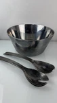 Wedgwood Vera Wang Vesta Salad Bowl Serving Set Spoons. Fixed Price $90.00.
