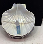 New Sigrid Olsen Home Melamine Clam/seashell Bowls Set Of 4 White & Blue. Fixed Price $15.00.