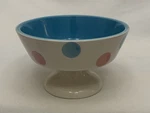 Century Ceramic Ice-cream Pedestal Bowl Blue Polka Dot 5.5 X 3.5 Vintage. Fixed Price $14.99.