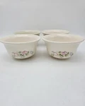 Set Of 4 Pfaltzgraff Tea Rose 3 Deep Everything Soup Cereal Bowls 6 Diameter. Fixed Price $29.99.