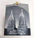 Godinger Silver Plate New York Landmarks Salt Pepper Shakers. Fixed Price $25.00.