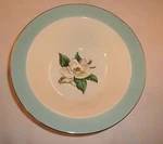 Lifetime China LTC12 Turquoise White Magnolia Vegetable Serving Bowl 9". Fixed Price $7.50.