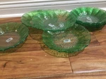 Kohl Soiree Flower Bubble Glass Green Bowl Design Ideeas Set 7-8.5''. Fixed Price $118.08.